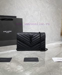 Yves Saint Laurent Bags 𝑴𝒐𝒏𝒐𝒈𝒓𝒂𝒎 𝑾𝒐𝒄 MONOGRAM caviar pattern envelope package A super practical small bag, the most ov9tmcnx