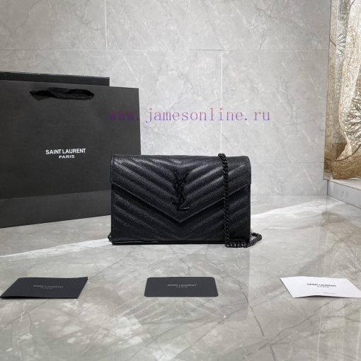 Yves Saint Laurent Bags 𝑴𝒐𝒏𝒐𝒈𝒓𝒂𝒎 𝑾𝒐𝒄 MONOGRAM caviar pattern envelope package A super practical small bag, the most ov9tmcnx