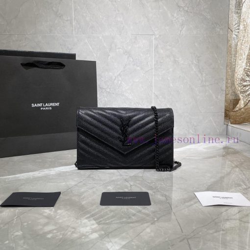 Yves Saint Laurent Bags 𝑴𝒐𝒏𝒐𝒈𝒓𝒂𝒎 𝑾𝒐𝒄 MONOGRAM caviar pattern envelope package A super practical small bag, the most ov9tmcnx - Image 2