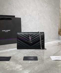 Yves Saint Laurent Bags 𝑴𝒐𝒏𝒐𝒈𝒓𝒂𝒎 𝑾𝒐𝒄 MONOGRAM caviar pattern envelope package A super practical small bag, the most j5tlxqmy