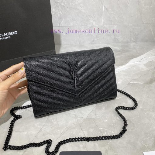 Yves Saint Laurent Bags 𝑴𝒐𝒏𝒐𝒈𝒓𝒂𝒎 𝑾𝒐𝒄 MONOGRAM caviar pattern envelope package A super practical small bag, the most ov9tmcnx - Image 3