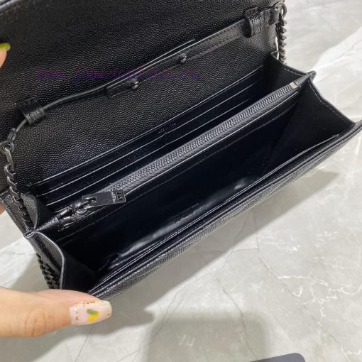 Yves Saint Laurent Bags 𝑴𝒐𝒏𝒐𝒈𝒓𝒂𝒎 𝑾𝒐𝒄 MONOGRAM caviar pattern envelope package A super practical small bag, the most ov9tmcnx - Image 8