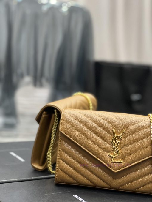 Yves Saint Laurent Bags 𝑴𝒐𝒏𝒐𝒈𝒓𝒂𝒎 𝑾𝒐𝒄 MONOGRAM caviar pattern envelope package A super practical small bag, the most 4rd62pac - Image 5