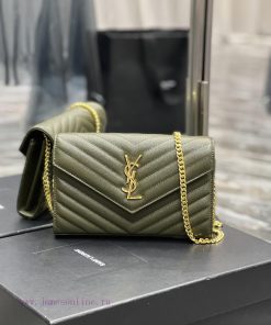Yves Saint Laurent Bags 𝑴𝒐𝒏𝒐𝒈𝒓𝒂𝒎 𝑾𝒐𝒄 MONOGRAM caviar pattern envelope package A super practical small bag, the most wolcj9vi
