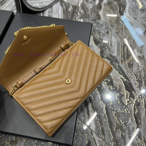 Yves Saint Laurent Bags 𝑴𝒐𝒏𝒐𝒈𝒓𝒂𝒎 𝑾𝒐𝒄 MONOGRAM caviar pattern envelope package A super practical small bag, the most 4rd62pac - Image 9