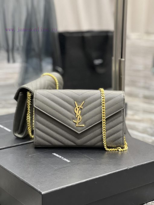 Yves Saint Laurent Bags 𝑴𝒐𝒏𝒐𝒈𝒓𝒂𝒎 𝑾𝒐𝒄 MONOGRAM caviar pattern envelope package A super practical small bag, the most o5x49bsb - Image 2