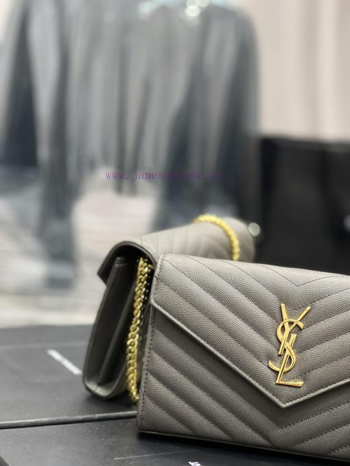 Yves Saint Laurent Bags 𝑴𝒐𝒏𝒐𝒈𝒓𝒂𝒎 𝑾𝒐𝒄 MONOGRAM caviar pattern envelope package A super practical small bag, the most o5x49bsb - Image 5