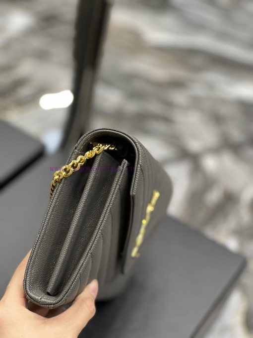 Yves Saint Laurent Bags 𝑴𝒐𝒏𝒐𝒈𝒓𝒂𝒎 𝑾𝒐𝒄 MONOGRAM caviar pattern envelope package A super practical small bag, the most o5x49bsb - Image 6