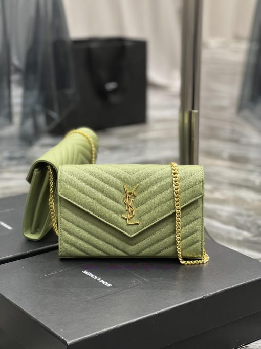 Yves Saint Laurent Bags 𝑴𝒐𝒏𝒐𝒈𝒓𝒂𝒎 𝑾𝒐𝒄 MONOGRAM caviar pattern envelope package A super practical small bag, the most fd7g7ttb - Image 2