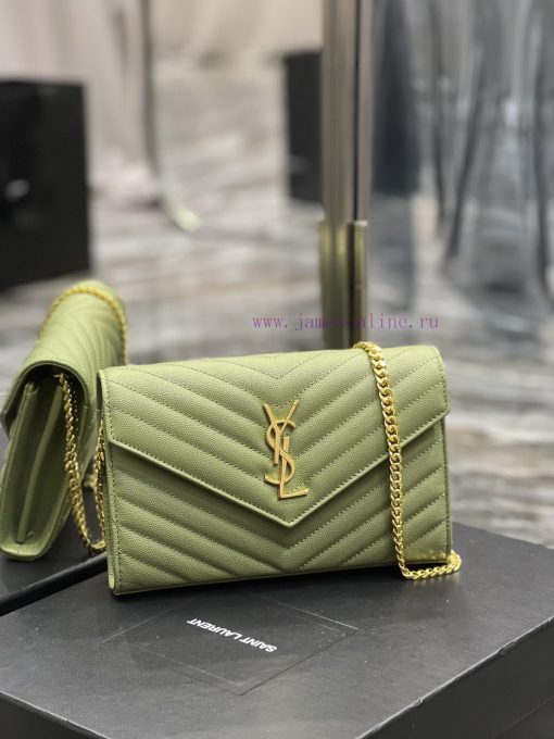 Yves Saint Laurent Bags 𝑴𝒐𝒏𝒐𝒈𝒓𝒂𝒎 𝑾𝒐𝒄 MONOGRAM caviar pattern envelope package A super practical small bag, the most fd7g7ttb - Image 3