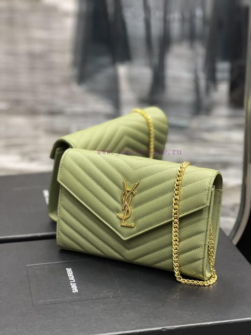 Yves Saint Laurent Bags 𝑴𝒐𝒏𝒐𝒈𝒓𝒂𝒎 𝑾𝒐𝒄 MONOGRAM caviar pattern envelope package A super practical small bag, the most fd7g7ttb - Image 5