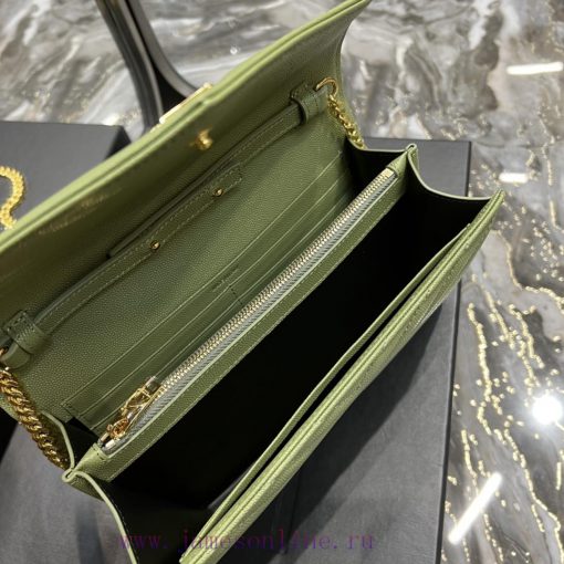 Yves Saint Laurent Bags 𝑴𝒐𝒏𝒐𝒈𝒓𝒂𝒎 𝑾𝒐𝒄 MONOGRAM caviar pattern envelope package A super practical small bag, the most fd7g7ttb - Image 10