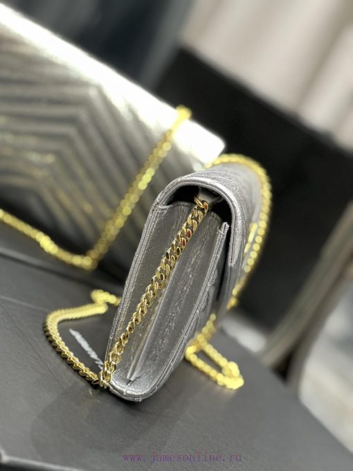 Yves Saint Laurent Bags Silver diamond patterned gold buckle_Monogram woc MONOGRAM envelope package A super practica 72kyv9pz - Image 6
