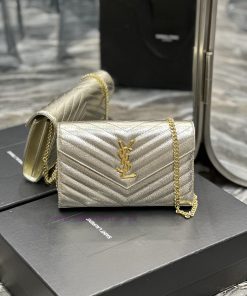 Yves Saint Laurent Bags Gold Diamond Pattern Gold Buckle_Monogram woc MONOGRAM envelope package A super practical sm 4asuii31