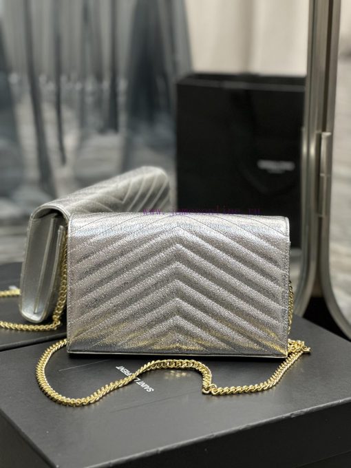 Yves Saint Laurent Bags Silver diamond patterned gold buckle_Monogram woc MONOGRAM envelope package A super practica 72kyv9pz - Image 10