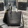 Yves Saint Laurent Bags Shopping Tote bag_A simple and low-key solid color shopping bag, paired with a metal logo pe 58nadq6g