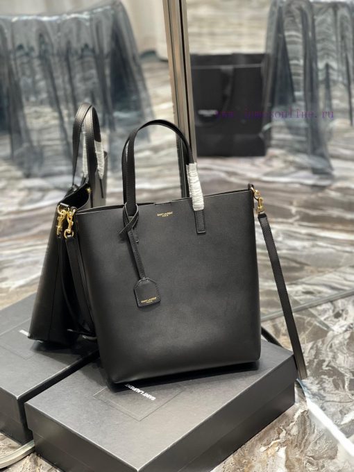 Yves Saint Laurent Bags Shopping Tote bag_A simple and low-key solid color shopping bag, paired with a metal logo pe 58nadq6g - Image 3