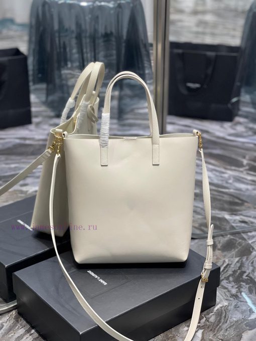 Yves Saint Laurent Bags 𝑺𝒉𝒐𝒑𝒑𝒊𝒏𝒈 𝒕𝒐𝒕𝒆 𝒃𝒂𝒈_A simple and low-key solid color shopping bag, paired with a metal logo pe ea2um979 - Image 10