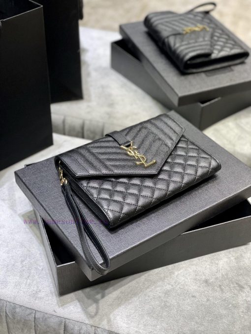 Yves Saint Laurent Bags 𝑴𝑶𝑵𝑶𝑮𝑹𝑨𝑴 _ Caviar handbag, with detachable wrist strap, wear-resistant caviar pattern, 100% ai9s89n5 - Image 3