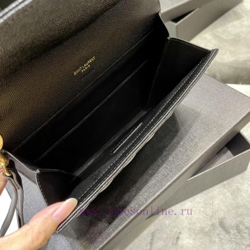 Yves Saint Laurent Bags 𝑴𝑶𝑵𝑶𝑮𝑹𝑨𝑴 _ Caviar handbag, with detachable wrist strap, wear-resistant caviar pattern, 100% ai9s89n5 - Image 9