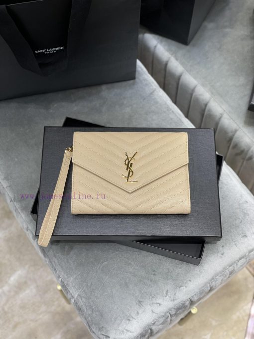 Yves Saint Laurent Bags 𝑴𝑶𝑵𝑶𝑮𝑹𝑨𝑴 _ Caviar handbag, with detachable wrist strap, wear-resistant caviar pattern, 100% zbg4na95