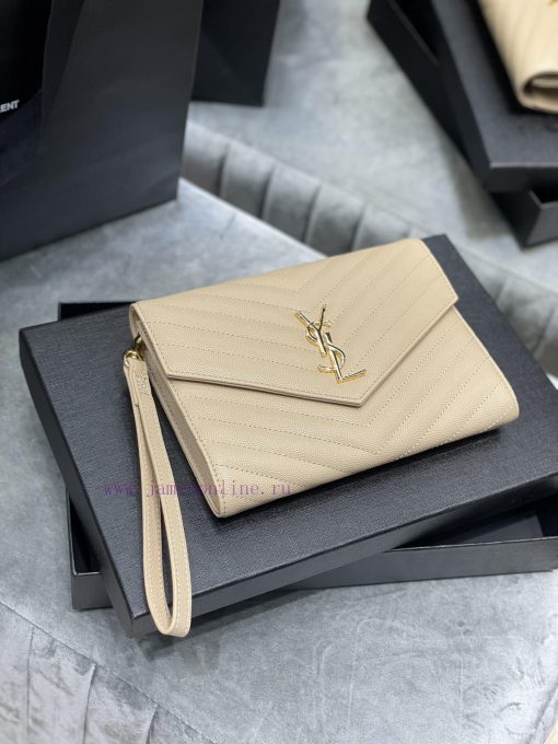Yves Saint Laurent Bags 𝑴𝑶𝑵𝑶𝑮𝑹𝑨𝑴 _ Caviar handbag, with detachable wrist strap, wear-resistant caviar pattern, 100% zbg4na95 - Image 3