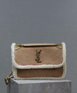Yves Saint Laurent Bags Niki_ New lamb wool suedeThe most eye-catching lamb fur suede must be planted with grass~Gen hqre8mtf