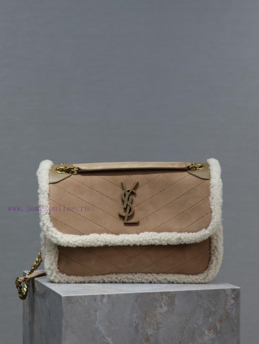 Yves Saint Laurent Bags Niki_ New lamb wool suedeThe most eye-catching lamb fur suede must be planted with grass~Gen hqre8mtf - Image 2