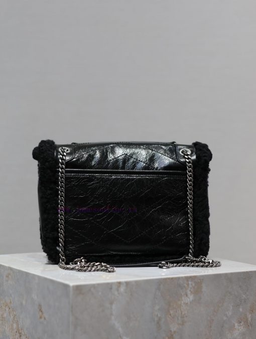 Yves Saint Laurent Bags Niki_ Autumn/Winter Fury CollectionA warm bag made of durable oil wax cowhide and lamb, with 9wg0ne31 - Image 8