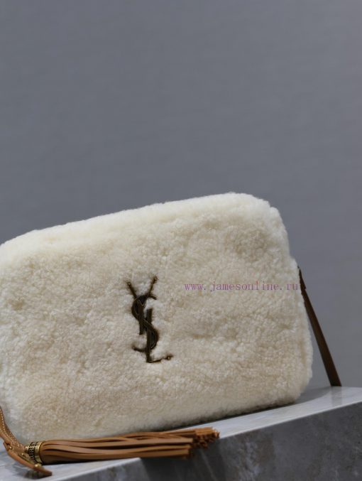 Yves Saint Laurent Bags 𝑳𝒐𝒖 Camera Bag - Lamb Wool with LeatherTop level imported Italian cowhide camera bag. Hong K mimb252q - Image 5