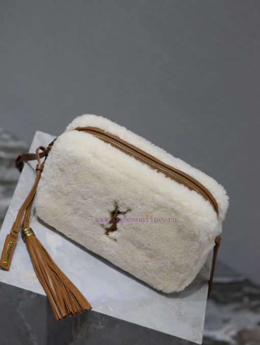 Yves Saint Laurent Bags 𝑳𝒐𝒖 Camera Bag - Lamb Wool with LeatherTop level imported Italian cowhide camera bag. Hong K mimb252q - Image 6