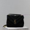 Yves Saint Laurent Bags Monogram college Lamb wool paired with suedeWannian postman bag, hot and explosive 24cm, st 3vz85lxy