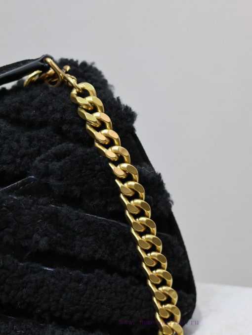 Yves Saint Laurent Bags Monogram college Lamb wool paired with suedeWannian postman bag, hot and explosive 24cm, st 3vz85lxy - Image 8