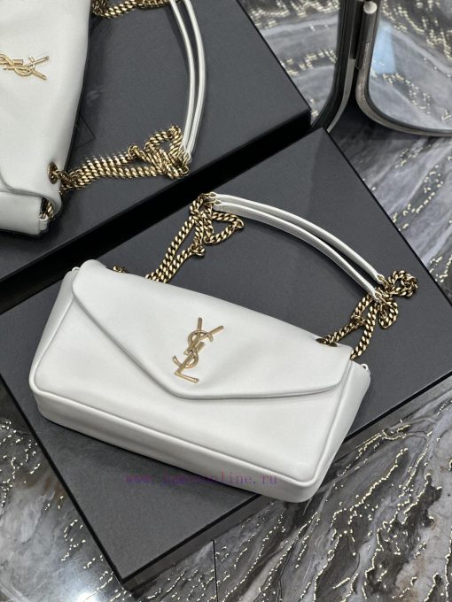 Yves Saint Laurent Bags CALYPSO_ Sheepskin Chain BagMade of imported Italian lambskin, it has a soft and delicate to sfjuzm2a - Image 8