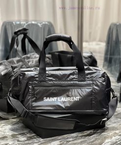 Yves Saint Laurent Bags Nylon travel tote bagDurable and polished nylon fabric with woven straps, handles, and padde sdav162k