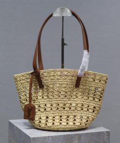 Yves Saint Laurent Bags Quick drop of woven bagsVegetable basket hollowed out straw woven tote bag_The exquisite Par cfkd6swi