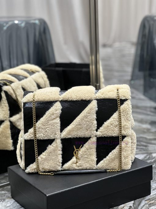 Yves Saint Laurent Bags JAMIE-New Lamb Wool with Oil Wax SkinThe most eye-catching lamb wool oil wax leather must be r72m5epu