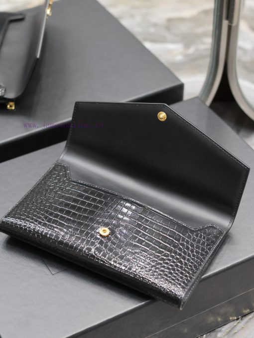 Yves Saint Laurent Bags UPTOWN_Large WalletThe classic crocodile embossed cowhide showcases its texture, with a nobl 05ozxlin - Image 8