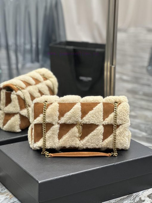 Yves Saint Laurent Bags JAMIE-New lamb wool with suedeThe most eye-catching lamb fur suede must be planted with gras 290zai4w