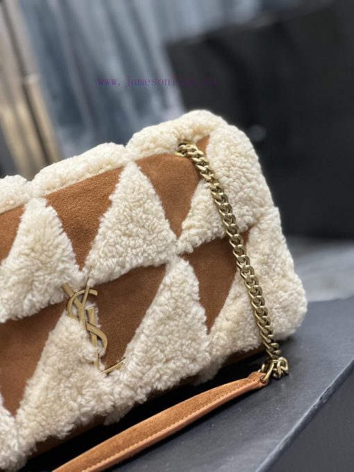 Yves Saint Laurent Bags JAMIE-New lamb wool with suedeThe most eye-catching lamb fur suede must be planted with gras 290zai4w - Image 4