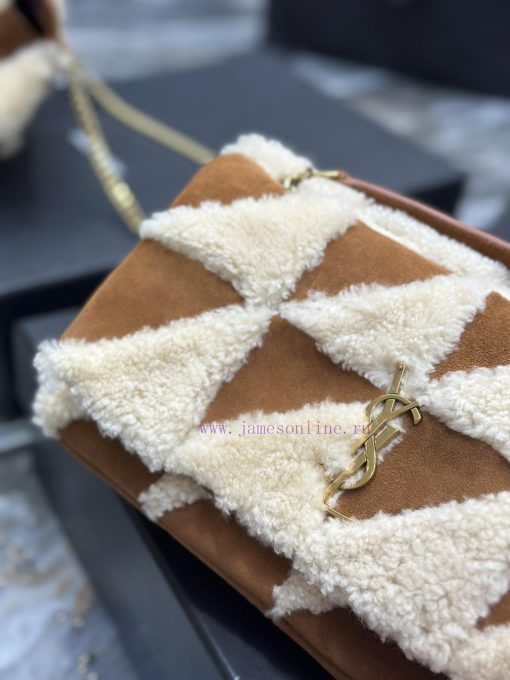 Yves Saint Laurent Bags JAMIE-New lamb wool with suedeThe most eye-catching lamb fur suede must be planted with gras 290zai4w - Image 8