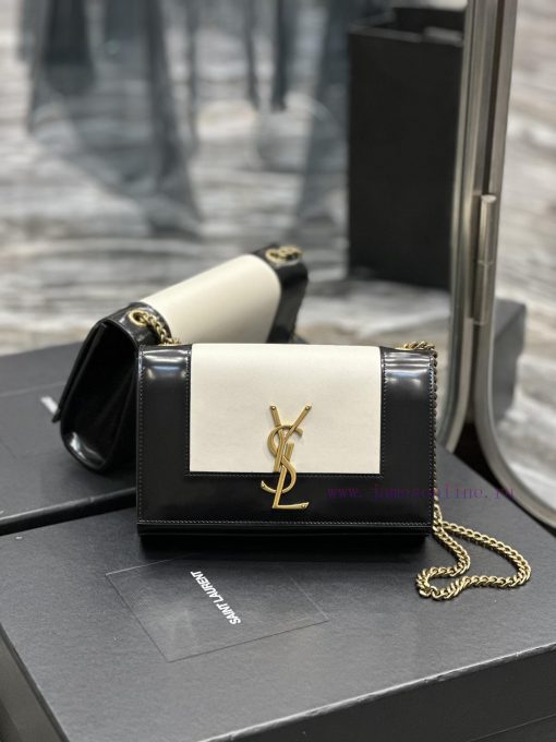 Yves Saint Laurent Bags NEW Black with White ▫️KATE 20cm latest size, timeless style, irresistible super charm, a mu tejlosv6