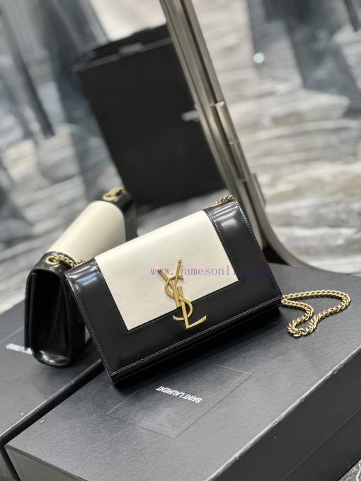 Yves Saint Laurent Bags NEW Black with White ▫️KATE 20cm latest size, timeless style, irresistible super charm, a mu tejlosv6 - Image 3