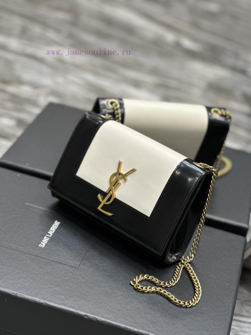 Yves Saint Laurent Bags NEW Black with White ▫️KATE 20cm latest size, timeless style, irresistible super charm, a mu tejlosv6 - Image 4