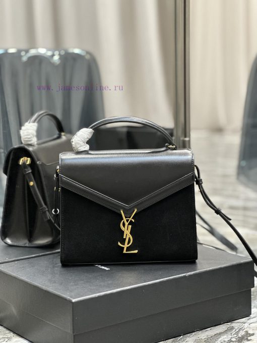 Yves Saint Laurent Bags _CASSANDRA_ Paired with suede briefcaseThe combination of different materials adds a sense o nhldxgfq - Image 2