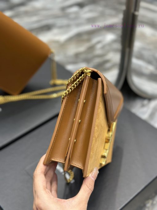 Yves Saint Laurent Bags CASSANDRA Matte Series_Italian gold buckle cowhide paired with frosted leather, decorated wi wolaswjw - Image 5