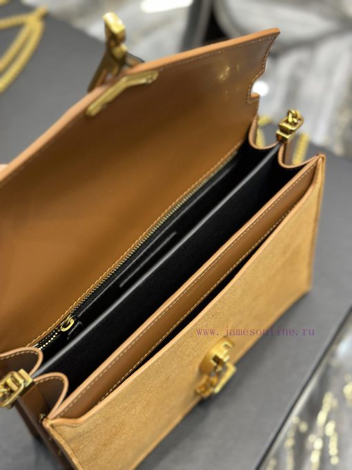 Yves Saint Laurent Bags CASSANDRA Matte Series_Italian gold buckle cowhide paired with frosted leather, decorated wi wolaswjw - Image 10
