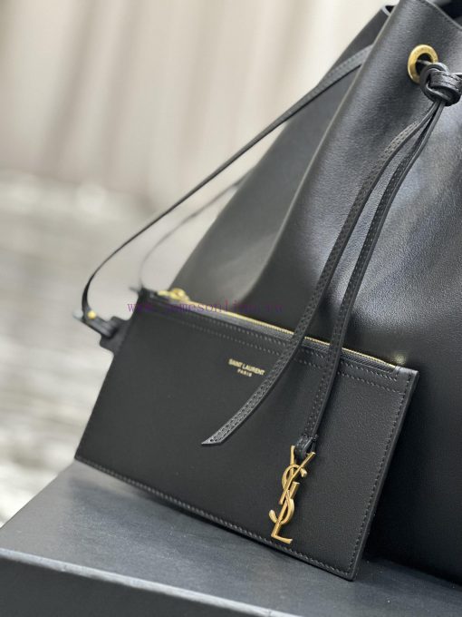 Yves Saint Laurent Bags Flat Hobo bag_Y Home Full Leather Drawstring Bag/Shoulder BackpackThe all leather design add i1z0jp01 - Image 5
