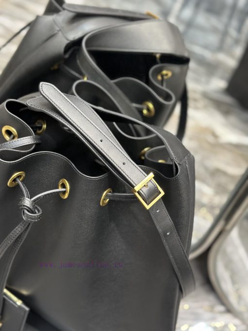 Yves Saint Laurent Bags Flat Hobo bag_Y Home Full Leather Drawstring Bag/Shoulder BackpackThe all leather design add i1z0jp01 - Image 6