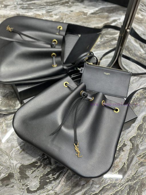 Yves Saint Laurent Bags Flat Hobo bag_Y Home Full Leather Drawstring Bag/Shoulder BackpackThe all leather design add i1z0jp01 - Image 9